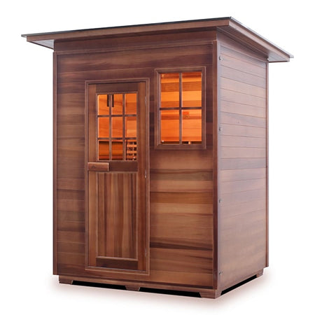 Enlighten MoonLight 3 Person Slope Dry Traditional Sauna Facing Left