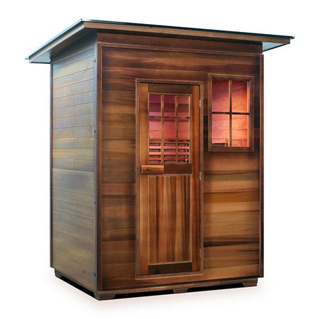 Enlighten MoonLight 3 Person Slope Dry Traditional Sauna Facing Right