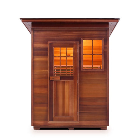 Enlighten MoonLight 3 Person Slope Dry Traditional Sauna Front View