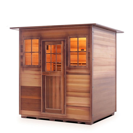 Enlighten MoonLight 4 Person Indoor Dry Traditional Sauna Facing Left