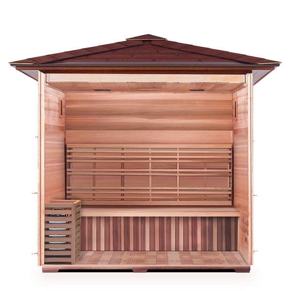 Enlighten MoonLight 4 Person Peak Dry Traditional Sauna Interior Details
