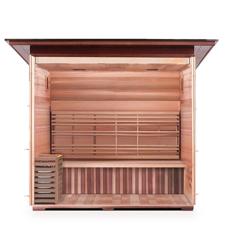Enlighten MoonLight 4 Person Slope Dry Traditional Sauna Interior Details