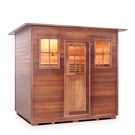 Enlighten MoonLight 5 Person Indoor Dry Traditional Sauna Facing Right
