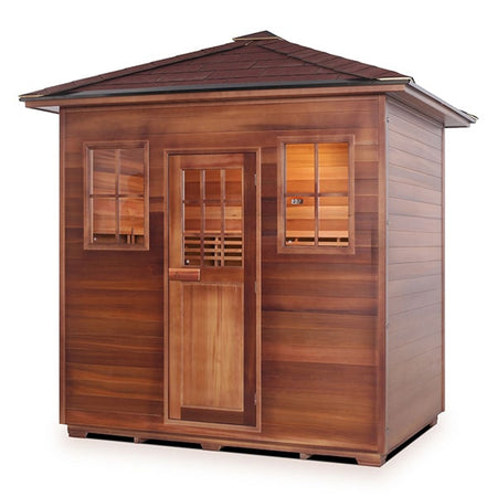 Enlighten MoonLight 5 Person Peak Dry Traditional Sauna Facing Left