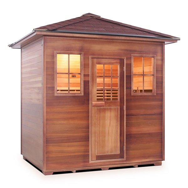Enlighten MoonLight 5 Person Peak Dry Traditional Sauna Facing Right