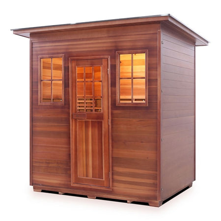 Enlighten MoonLight 5 Person Slope Dry Traditional Sauna Facing Left