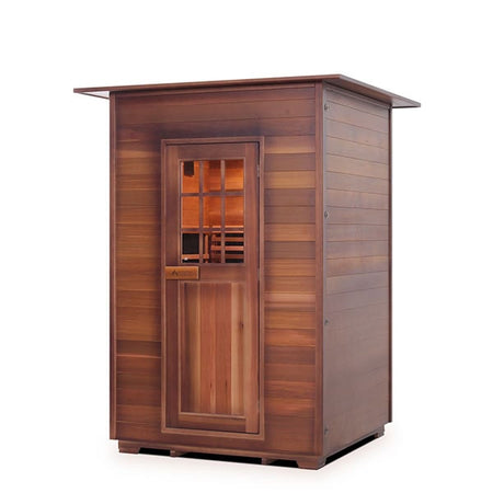 Enlighten Sapphire 2 Person Indoor Infrared Traditional Sauna Facing Left