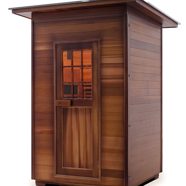 Enlighten Sapphire 2 Person Slope Infrared Traditional Sauna Facing Left
