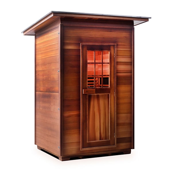 Enlighten Sapphire 2 Person Slope Infrared Traditional Sauna Facing Right