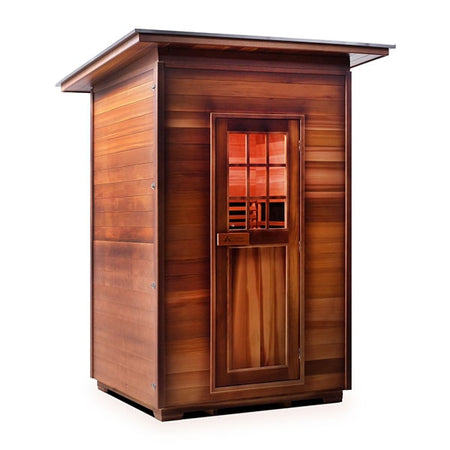 Enlighten Sapphire 2 Person Slope Infrared Traditional Sauna Facing Right