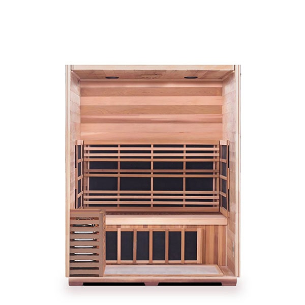 Enlighten Sapphire 3 Person Indoor Infrared Traditional Sauna Interior