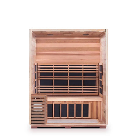 Enlighten Sapphire 3 Person Indoor Infrared Traditional Sauna Interior