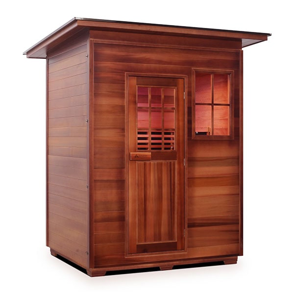 Enlighten Sapphire 3 Person Slope Infrared Traditional Sauna Facing Right