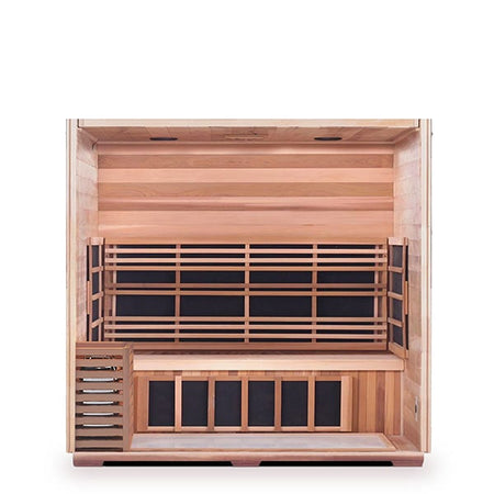 Enlighten Sapphire 4 Person Indoor Infrared Traditional Sauna Interior Details