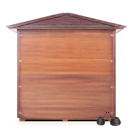 Enlighten Sapphire 5 Person Peak Infrared Traditional Sauna Back View