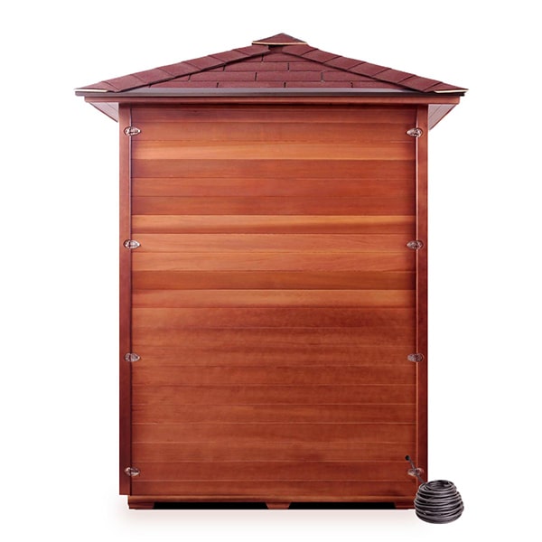 Enlighten SunRise 2 Person Peak Dry Traditional Sauna Back View