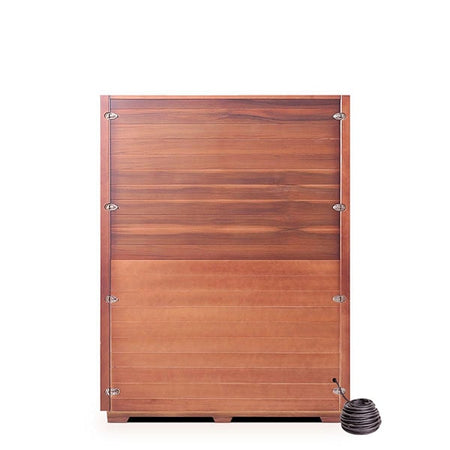 Enlighten SunRise 4 Person Corner Indoor Dry Traditional Sauna Back View