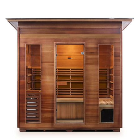 Enlighten SunRise 5 Person Slope Dry Traditional Sauna Front View