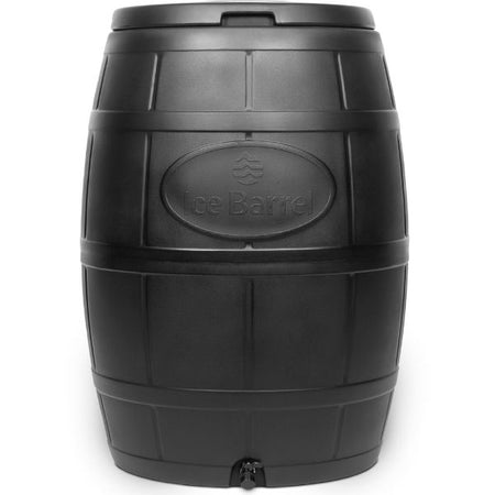 Ice Barrel Black with lid on and no stand