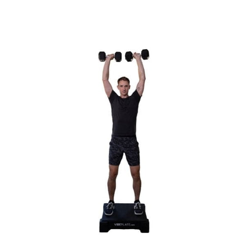 VibePlate 2424 With Dumbbell 2 Arm Raise